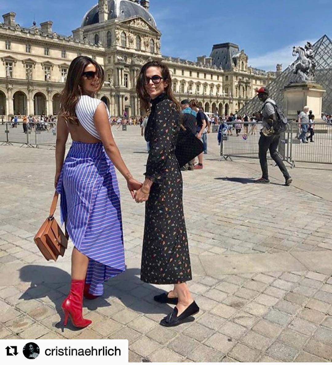 Priyanka and stylist in a sexy get up @Paris
