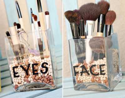 Makeup DIY with decorative rocks