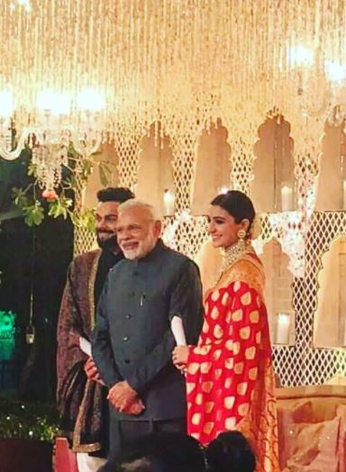 Virat and Anushka with PM Modi