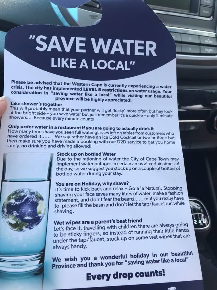Save Water in Cape Town