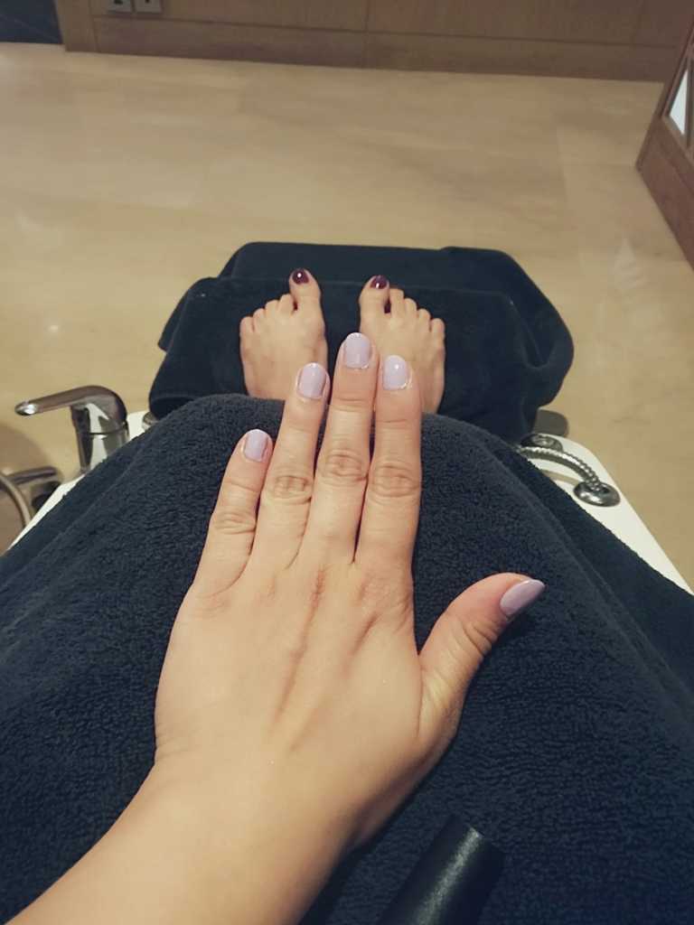 Manicure, pedicure session