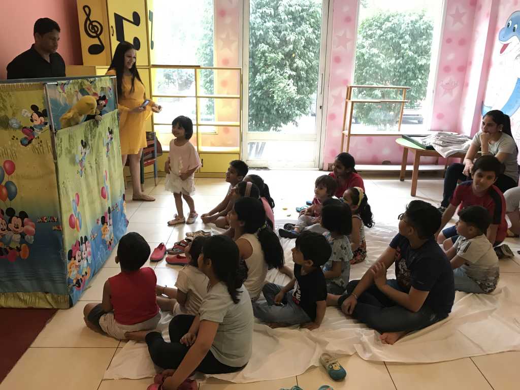 Kids enjoying story telling 