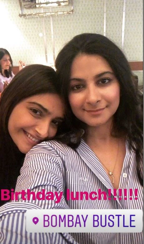 Sonam Kapoor with sister Rhea on birthday