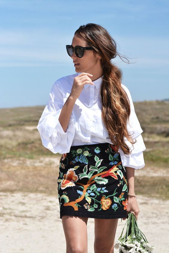 6 ways to carry embroidered skirts this summer