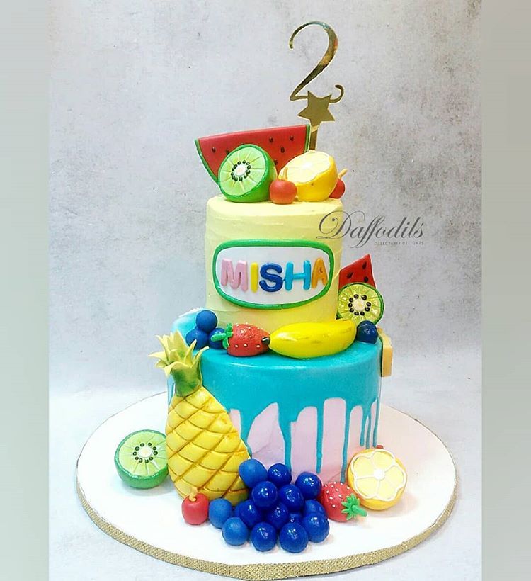Misha's fruit birthday cake