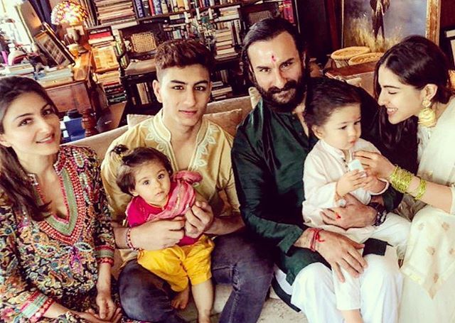 Saif with his children
