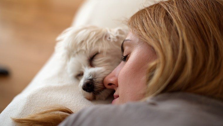 Woman and dog