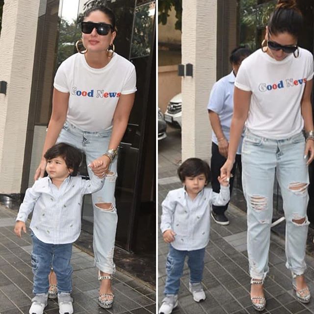 Taimur with mommy