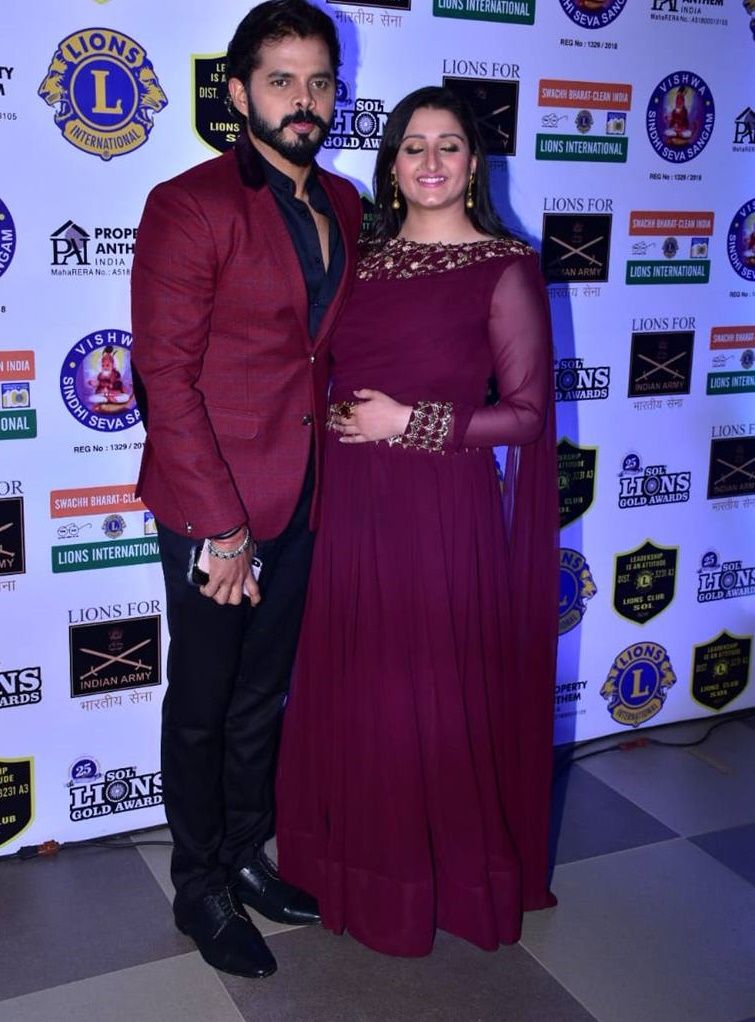 Sreesanth with his wife