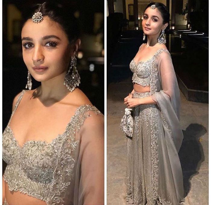 Alia Bhatt in grey lehenga