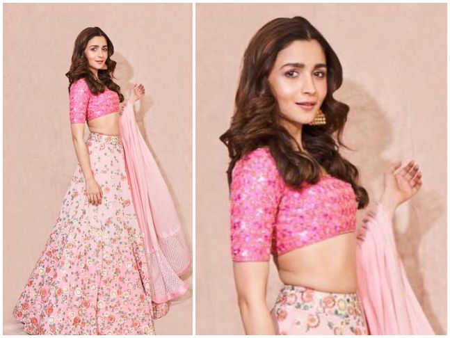 The floral pink lehenga 