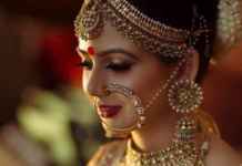 Bride with full face makeup