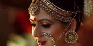 Bride with full face makeup
