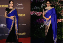 Janhvi Kapoor Dazzles in Sridevi’s Iconic Saree at Homebound Special Screening